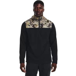 Men's Under Armour Specialist Grid Quarter Zip Hoodie -Cheap Mens Casual Outdoor Clothing Store 5567935 Black