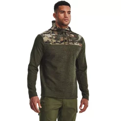 Men's Under Armour Specialist Grid Quarter Zip Hoodie -Cheap Mens Casual Outdoor Clothing Store 5567935 Marine Od Green