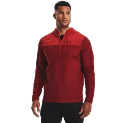 Men's Under Armour Specialist Grid Quarter Zip Hoodie -Cheap Mens Casual Outdoor Clothing Store 5567935 Stadium Red