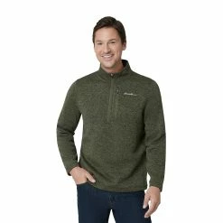 Men's Eddie Bauer Radiator Quarter Zip Pullover -Cheap Mens Casual Outdoor Clothing Store 5568115 Forest Night