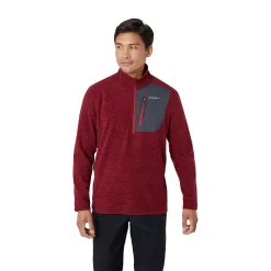 Men's Eddie Bauer Cloud Quarter Zip Pullover -Cheap Mens Casual Outdoor Clothing Store 5568117 Berry
