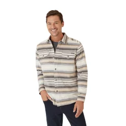 Men's Eddie Bauer Chutes Microfleece Shacket -Cheap Mens Casual Outdoor Clothing Store 5568118 Ivory