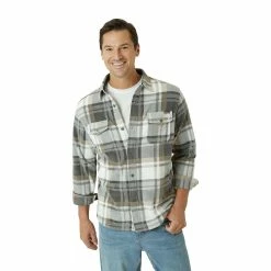 Men's Eddie Bauer Chutes Microfleece Shacket -Cheap Mens Casual Outdoor Clothing Store 5568118 Snow