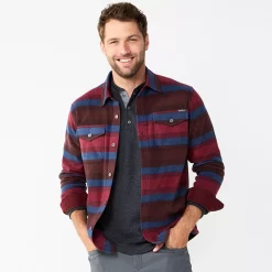 Men's Eddie Bauer Chutes Microfleece Shacket -Cheap Mens Casual Outdoor Clothing Store 5568118 Soft Indigo