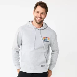 Men's Eddie Bauer Camp Pullover Hoodie -Cheap Mens Casual Outdoor Clothing Store 5568121 Heather Grey