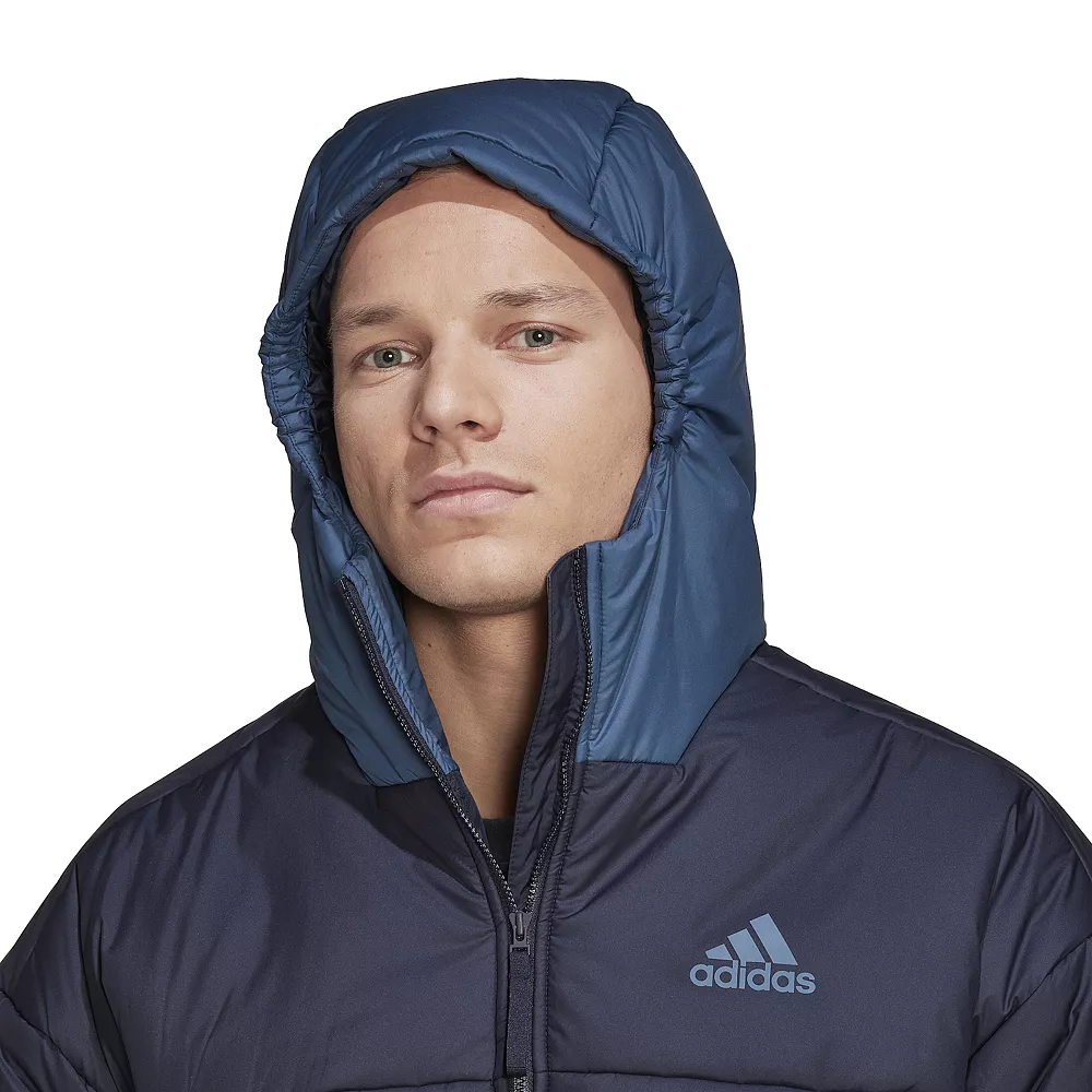 Men's adidas 3-Stripes Puffy Hooded Jacket 9 Men's adidas 3-Stripes Puffy Hooded Jacket - Image 7