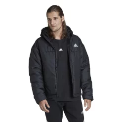Men's adidas 3-Stripes Puffy Hooded Jacket 14 Men's adidas 3-Stripes Puffy Hooded Jacket -Cheap Mens Casual Outdoor Clothing Store 5573137 Black