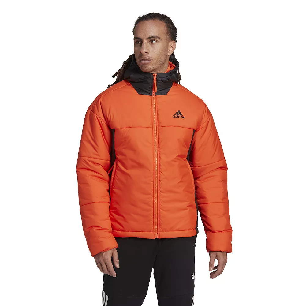 Men's adidas 3-Stripes Puffy Hooded Jacket 4 Men's adidas 3-Stripes Puffy Hooded Jacket - Image 2