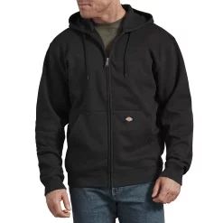 Men's Dickies Fleece Zip-Front Hoodie -Cheap Mens Casual Outdoor Clothing Store 5580235 Black