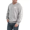Men's Dickies Sleeve Logo Fleece Pullover Hoodie -Cheap Mens Casual Outdoor Clothing Store 5580380 Heather Gray