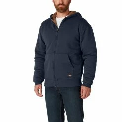 Men's Dickies Fleece-Lined Zip-Front Hoodie 10 Men's Dickies Fleece-Lined Zip-Front Hoodie -Cheap Mens Casual Outdoor Clothing Store 5580381 Dark Navy