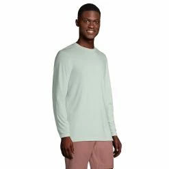 Big & Tall Lands' End Supima Crewneck Tee -Cheap Mens Casual Outdoor Clothing Store 5581276 ALT2