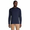Big & Tall Lands' End Supima Crewneck Tee -Cheap Mens Casual Outdoor Clothing Store 5581276 Radiant Navy