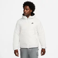 Men's Nike Therma-FIT Legacy Reversible Hooded Jacket -Cheap Mens Casual Outdoor Clothing Store 5581463 Phantom Smoke Grey