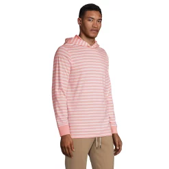 Men's Lands' End Striped Supima Hooded Pullover -Cheap Mens Casual Outdoor Clothing Store 5582121 ALT2