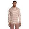 Men's Lands' End Striped Supima Hooded Pullover