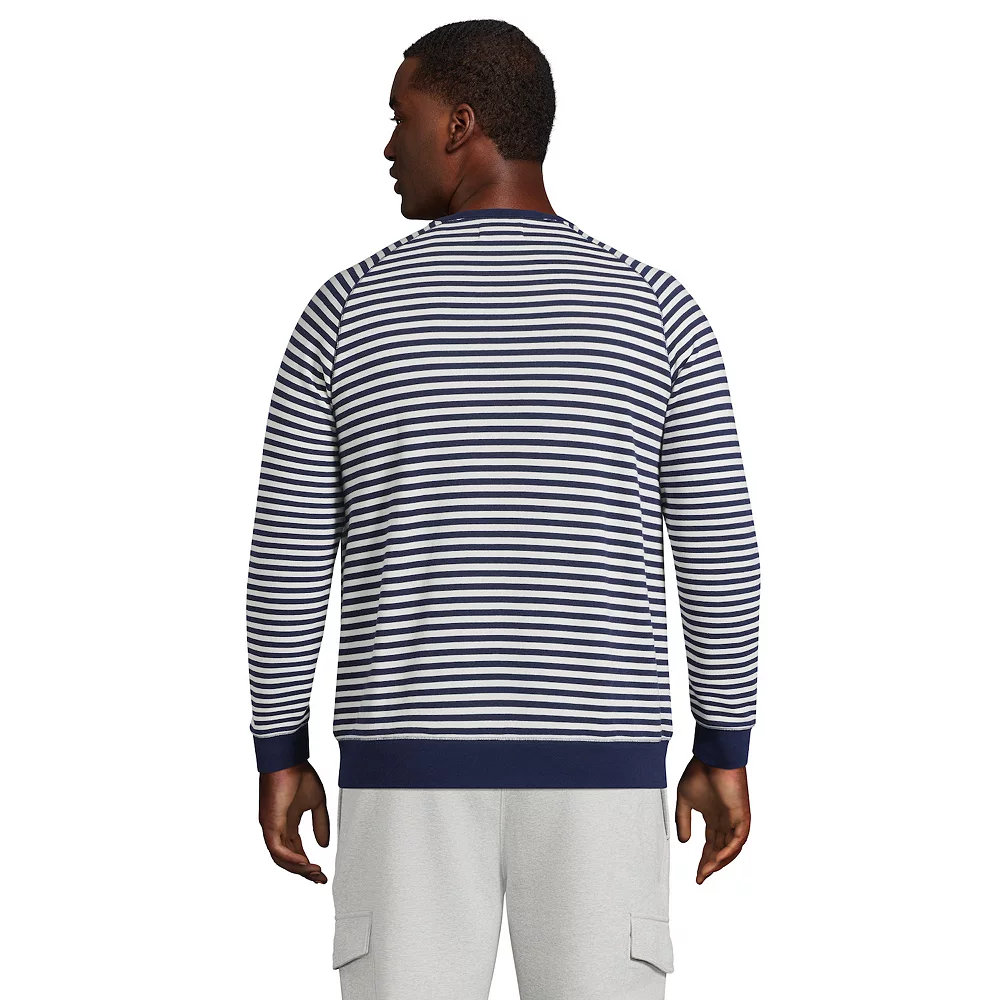 Big & Tall Lands' End Serious Sweats Striped French Terry Crewneck Sweatshirt 5 Big & Tall Lands' End Serious Sweats Striped French Terry Crewneck Sweatshirt - Image 3