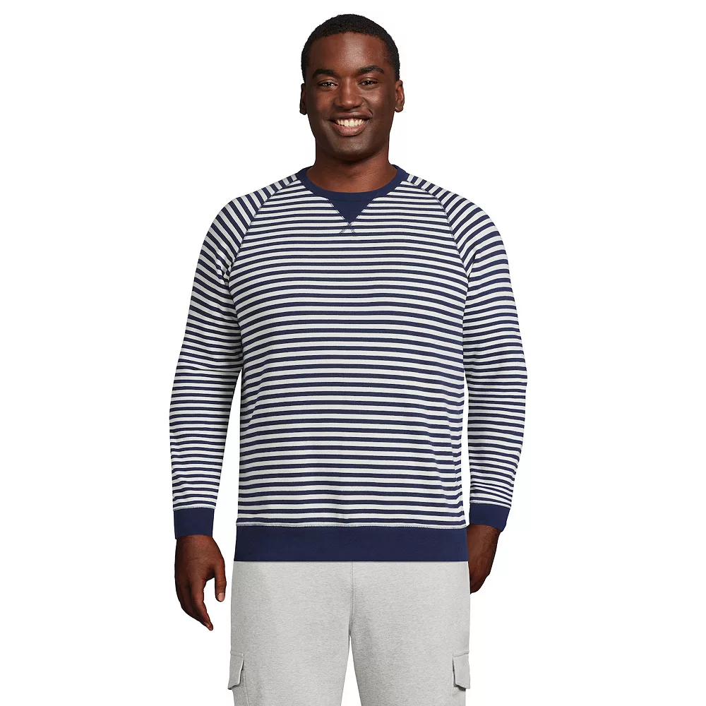 Big & Tall Lands' End Serious Sweats Striped French Terry Crewneck Sweatshirt 3 Big & Tall Lands' End Serious Sweats Striped French Terry Crewneck Sweatshirt