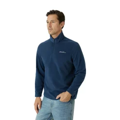Men's Eddie Bauer Venture Fleece Quarter Zip Pullover -Cheap Mens Casual Outdoor Clothing Store 5583104 Medium Indigo