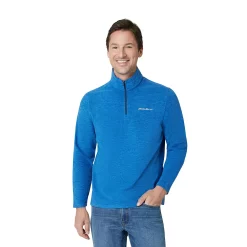 Men's Eddie Bauer Venture Fleece Quarter Zip Pullover -Cheap Mens Casual Outdoor Clothing Store 5583104 Royal Blue Heather