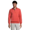Big & Tall Lands' End Classic-Fit Quilted Snap Mockneck Pullover Top