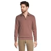 Big & Tall Lands' End Serious Sweats French Terry Quarter-Zip Polo