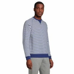 Big & Tall Lands' End French Terry Crewneck Sweatshirt -Cheap Mens Casual Outdoor Clothing Store 5583156 ALT2