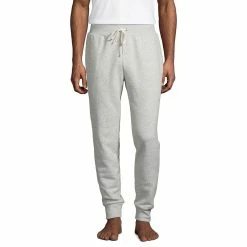 Big & Tall Lands' End Serious Sweats Jogger Pants -Cheap Mens Casual Outdoor Clothing Store 5583577 Gray Heather