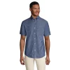 Big & Tall Lands' End Traditional-Fit Chambray Button-Down Shirt -Cheap Mens Casual Outdoor Clothing Store 5584350 Dark Wash