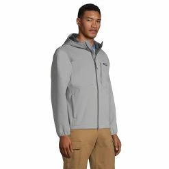 Big & Tall Lands' End Hooded Softshell Jacket -Cheap Mens Casual Outdoor Clothing Store 5584466 ALT2