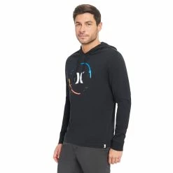 Men's Hurley Long Sleeve Hooded Graphic Tee -Cheap Mens Casual Outdoor Clothing Store 5587990 ALT2