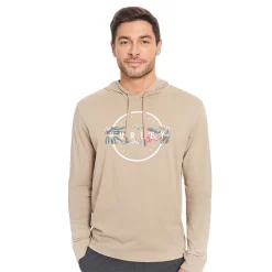 Men's Hurley Long Sleeve Hooded Graphic Tee -Cheap Mens Casual Outdoor Clothing Store 5587990 Khaki