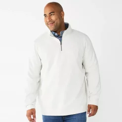 Big & Tall Sonoma Goods For Life® Quarter-Zip Fleece -Cheap Mens Casual Outdoor Clothing Store 5591255 Natural