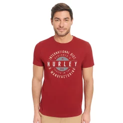 Men's Hurley Graphic Tees -Cheap Mens Casual Outdoor Clothing Store 5596031 Maroon