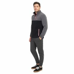 Men's Hurley 90s Quarter Zip Polar Fleece Jacket -Cheap Mens Casual Outdoor Clothing Store 5597907 ALT5