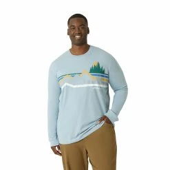 Big & Tall Eddie Bauer Graphic Tee -Cheap Mens Casual Outdoor Clothing Store 5598637 Blue Fog