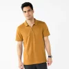 Men's Apt. 9® Tipped Zipper Polo -Cheap Mens Casual Outdoor Clothing Store 5617034 Gold