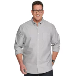 Big & Tall Sonoma Goods For Life® Perfect Length Button-Down Shirt 15 Big & Tall Sonoma Goods For Life® Perfect Length Button-Down Shirt -Cheap Mens Casual Outdoor Clothing Store 5640498 Gray