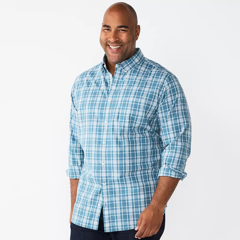 Big & Tall Sonoma Goods For Life® Perfect Length Button-Down Shirt 3 Big & Tall Sonoma Goods For Life® Perfect Length Button-Down Shirt