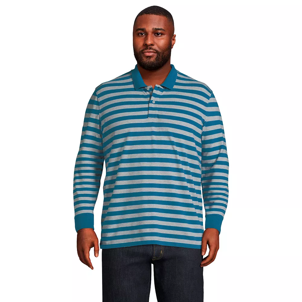 Big & Tall Lands' End Comfort-First Relaxed-Fit Mesh Polo 5 Big & Tall Lands' End Comfort-First Relaxed-Fit Mesh Polo - Image 3