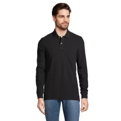 Big & Tall Lands' End Comfort-First Mesh Polo -Cheap Mens Casual Outdoor Clothing Store 5643372 Black
