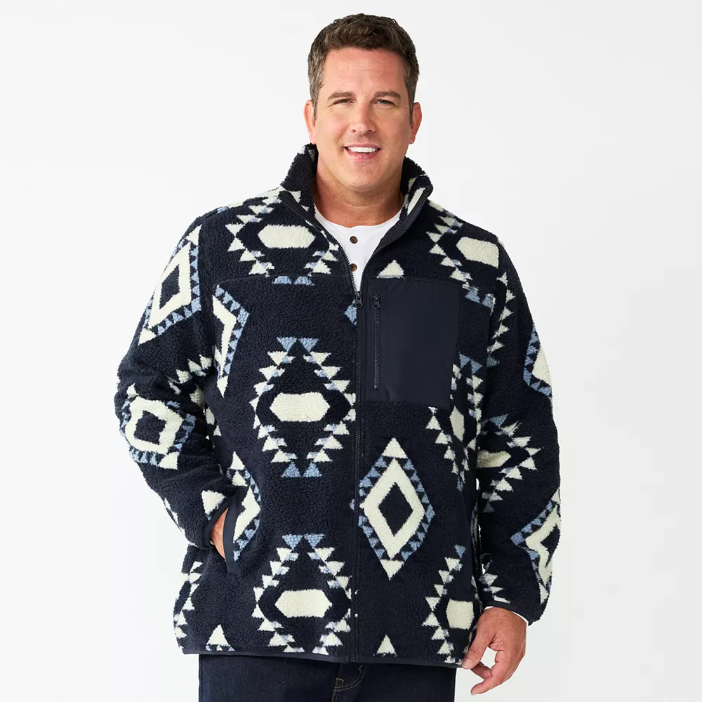 Big & Tall Sonoma Goods For Life® Sherpa Full-Zip Jacket 4 Big & Tall Sonoma Goods For Life® Sherpa Full-Zip Jacket - Image 2