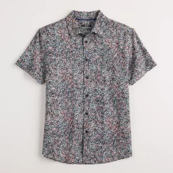 Men's Apt. 9® Slim-Fit Untucked Design Button-Down Tech Shirt -Cheap Mens Casual Outdoor Clothing Store 5666586 ALT