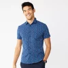 Men's Apt. 9® Slim-Fit Untucked Design Button-Down Tech Shirt -Cheap Mens Casual Outdoor Clothing Store 5666586 Night Life Blue