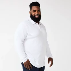 Big & Tall Apt. 9® Interlock Polo -Cheap Mens Casual Outdoor Clothing Store 5667047 Modern White