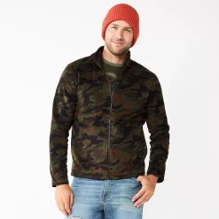 Men's Sonoma Goods For Life® Polar-Fleece Full-Zip Jacket -Cheap Mens Casual Outdoor Clothing Store 5667569 Camo