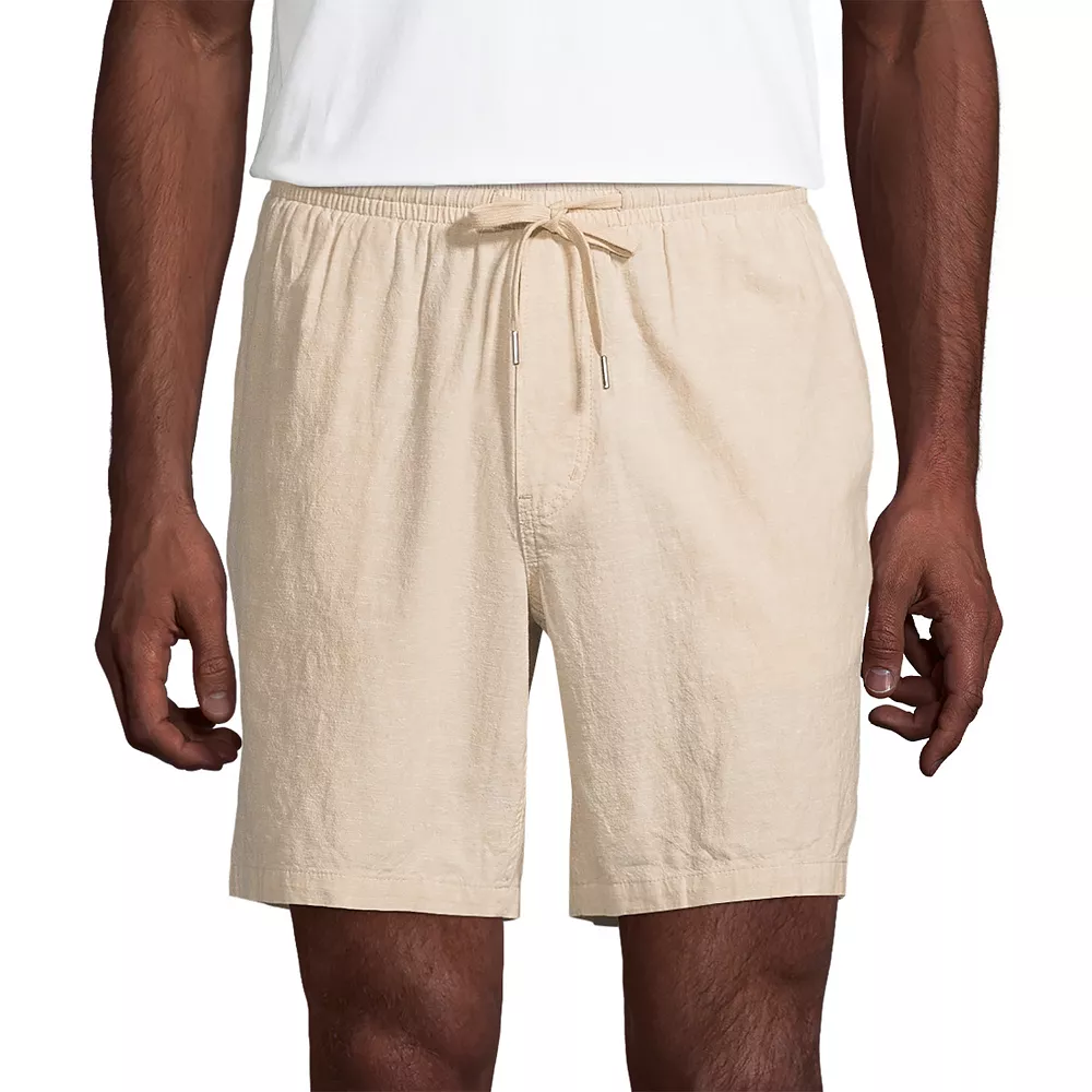Men's Lands' End Linen Cotton 7" Deck Shorts 7 Men's Lands' End Linen Cotton 7" Deck Shorts - Image 5