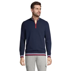 Men's Lands' End Comfort First Mesh Quarter-Zip Top -Cheap Mens Casual Outdoor Clothing Store 5684540 Radiant Navy