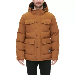 Men's Levi's® Four Pocket Hooded Parka 15 Men's Levi's® Four Pocket Hooded Parka -Cheap Mens Casual Outdoor Clothing Store 5697512 Worker Brown