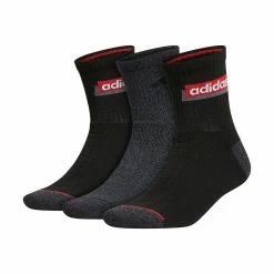 Adidas Men's Blocked Linear II 3-Pack Quarter Socks 10 Adidas Men's Blocked Linear II 3-Pack Quarter Socks -Cheap Mens Casual Outdoor Clothing Store 5720070 Black Gray Red